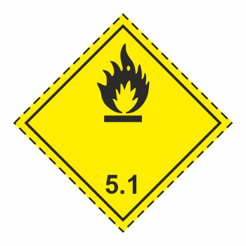 Знак перевозки опасных грузов «Класс 5.1. Окисляющие вещества»